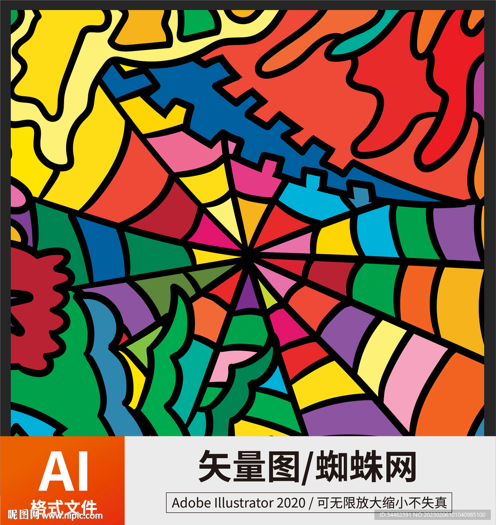 五彩缤纷蜘蛛网