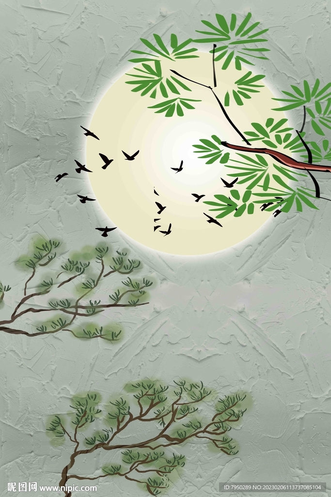 现代抽象肌理侘寂风装饰画