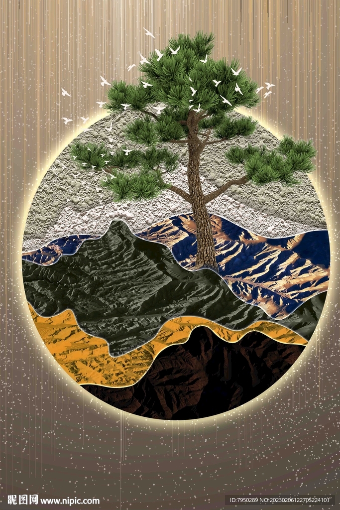 现代抽象肌理侘寂风装饰画