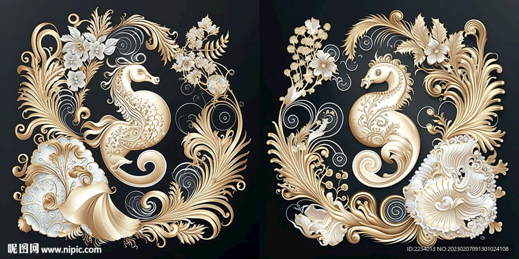 海马花纹