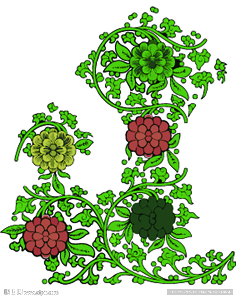 花卉枝蔓