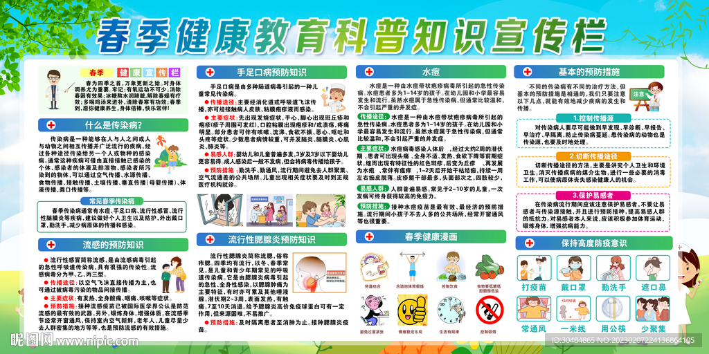 春季健康教育宣传栏