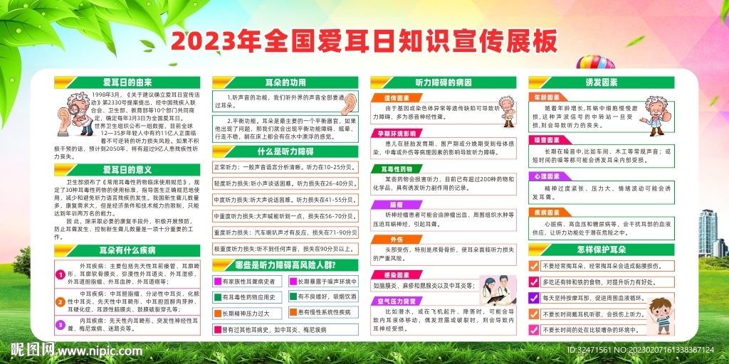 2023年全国爱耳日宣传展板