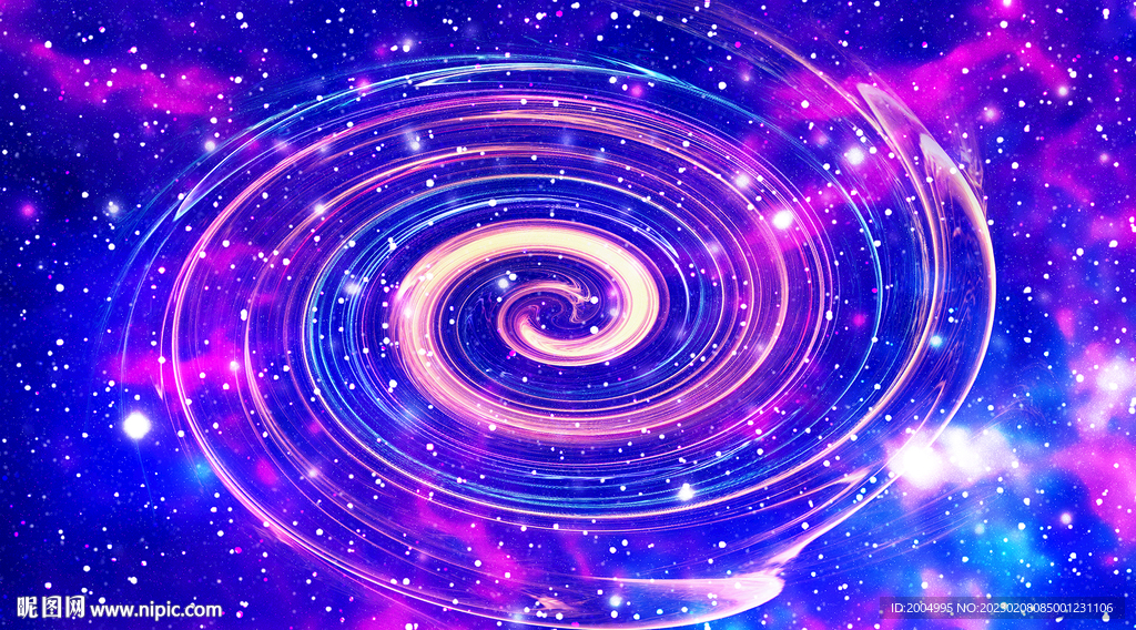 璀璨星空漩涡背景
