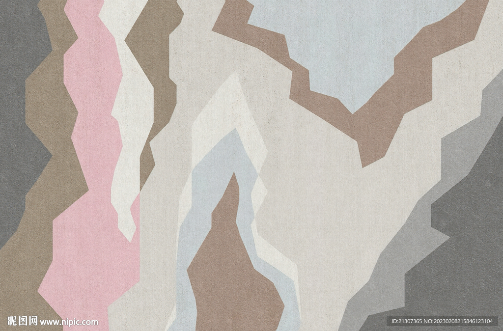 暖灰色抽象色块地毯图案