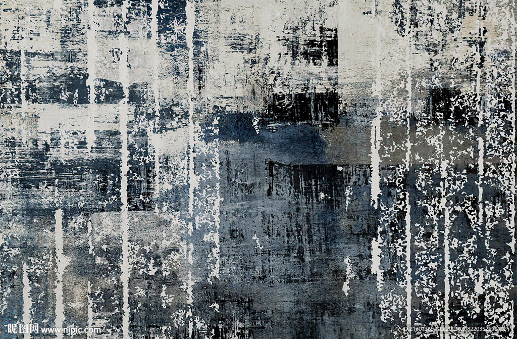 灰色水墨抽象地毯