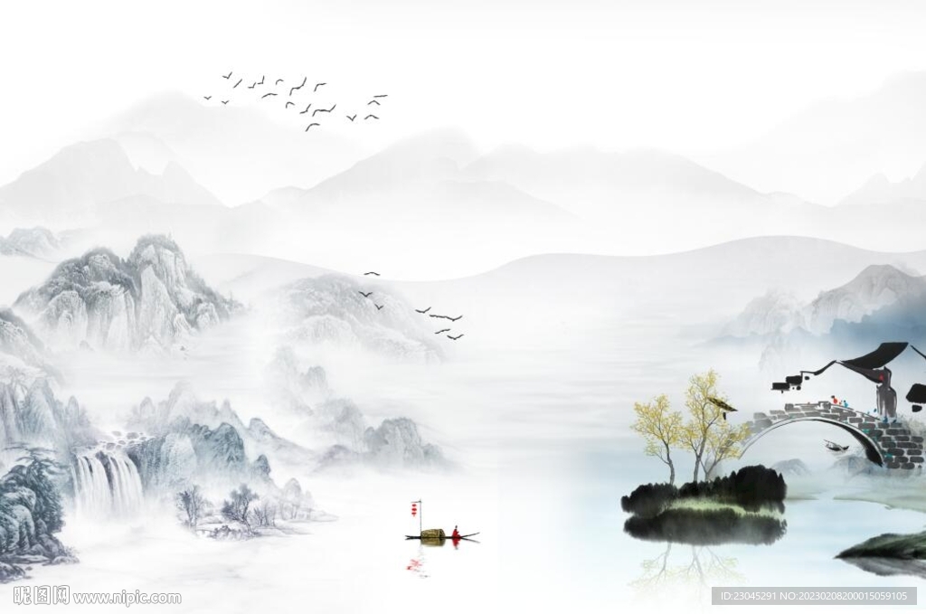 新中式背景墙