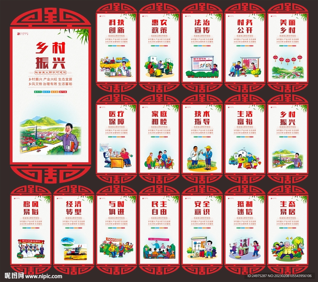 新农村展板