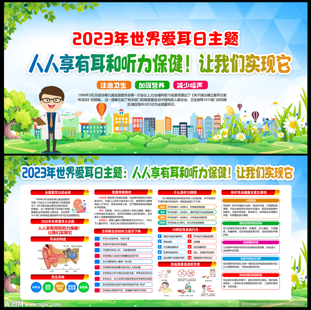 2023爱耳日展板
