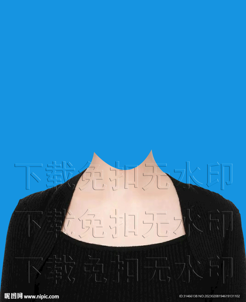 黑色线衣服装模板