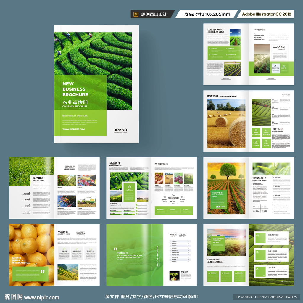农业画册模板