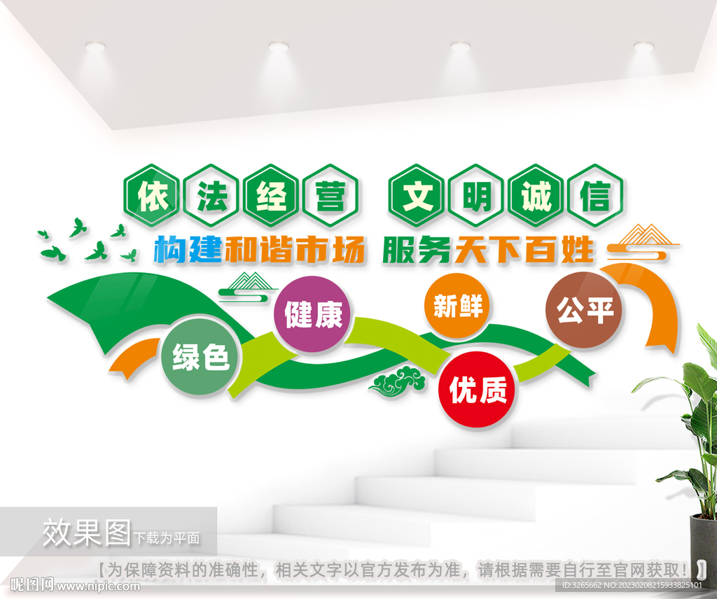 农贸菜市场文化墙雕刻展板设计图