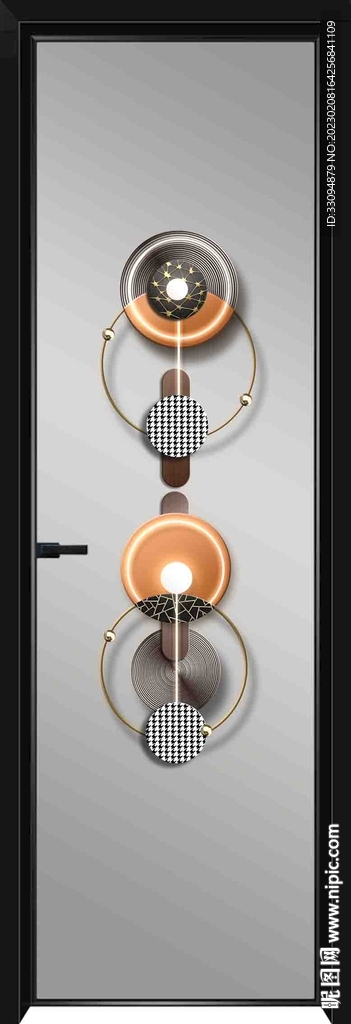 高清分层透明底平开门打印图