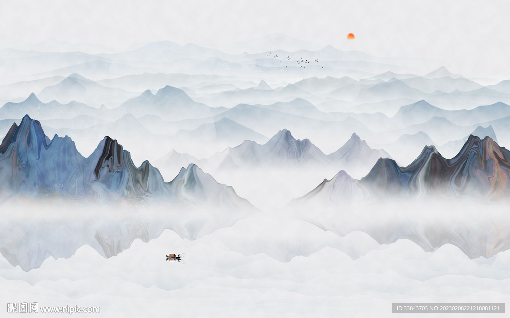 水墨山水画