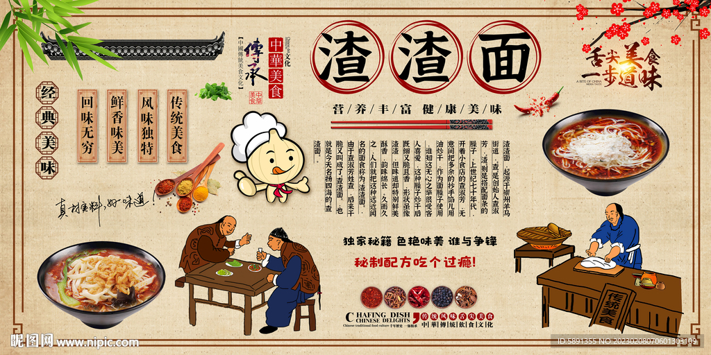 渣渣面背景墙