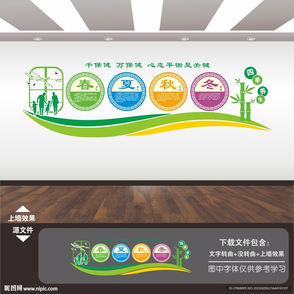 四季养生文化墙