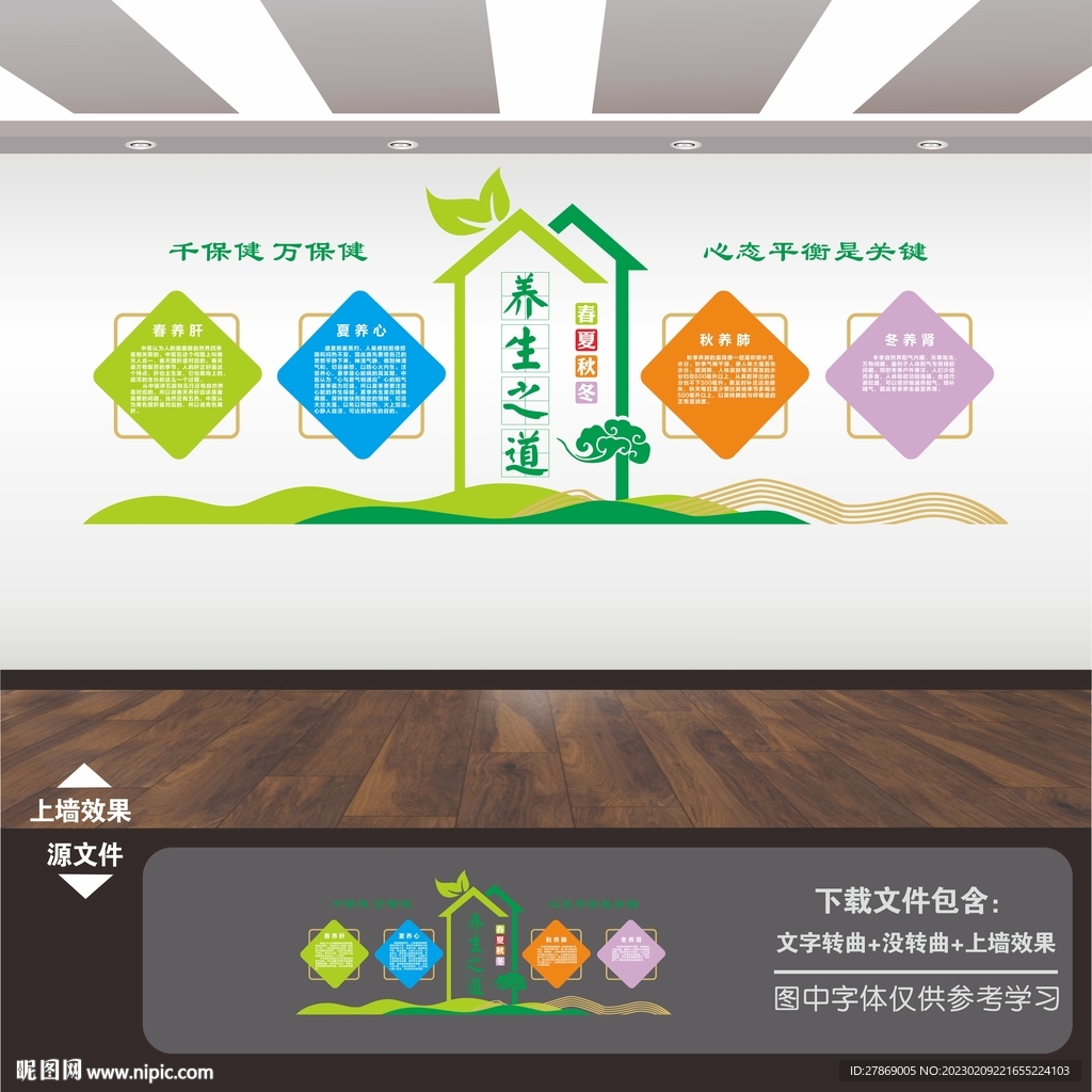 四季养生文化墙