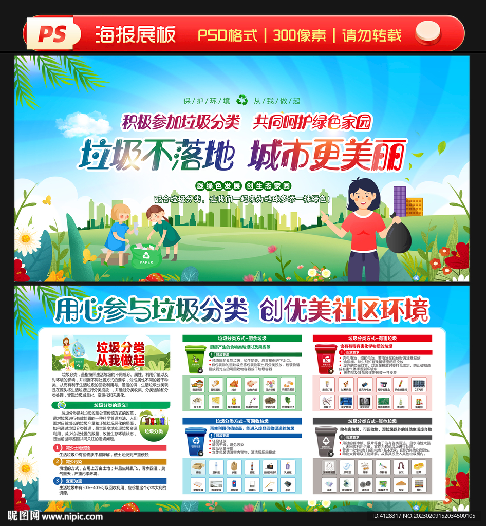 垃圾分类海报 