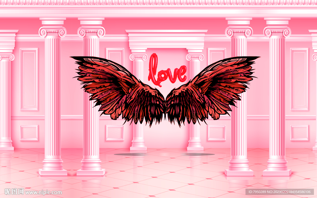 网红翅 直播间背景墙 