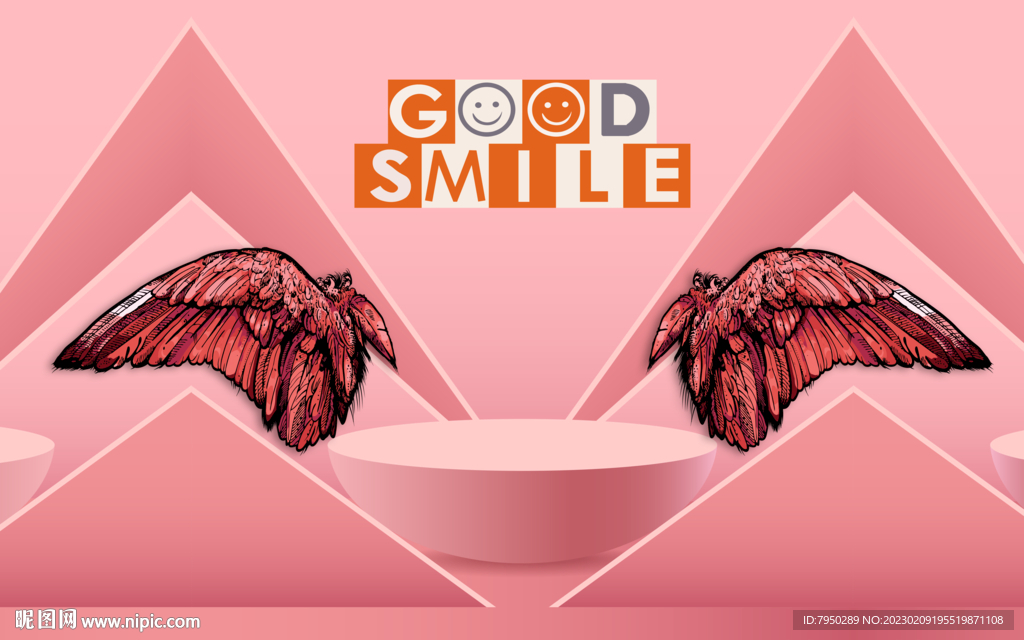 网红翅膀直播间背景墙