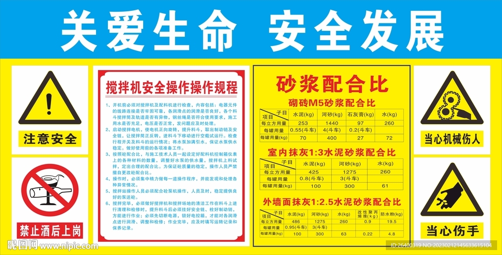 砂浆配合比