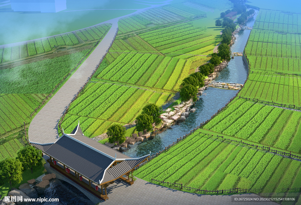 河道景观绿化设计案例效果图