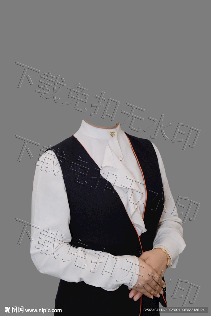 高清女士形象照工作照客服模板