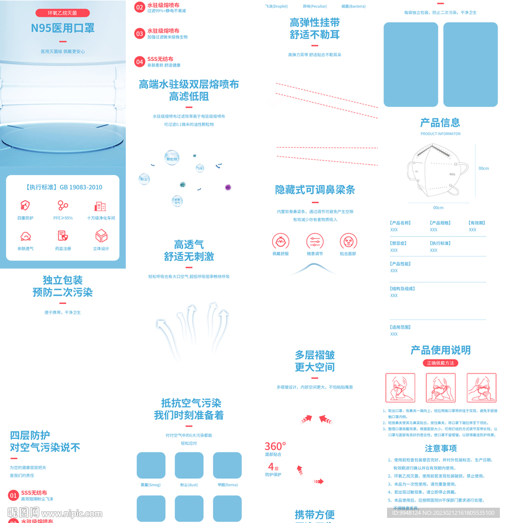 医用外科KN95口罩详情页描述