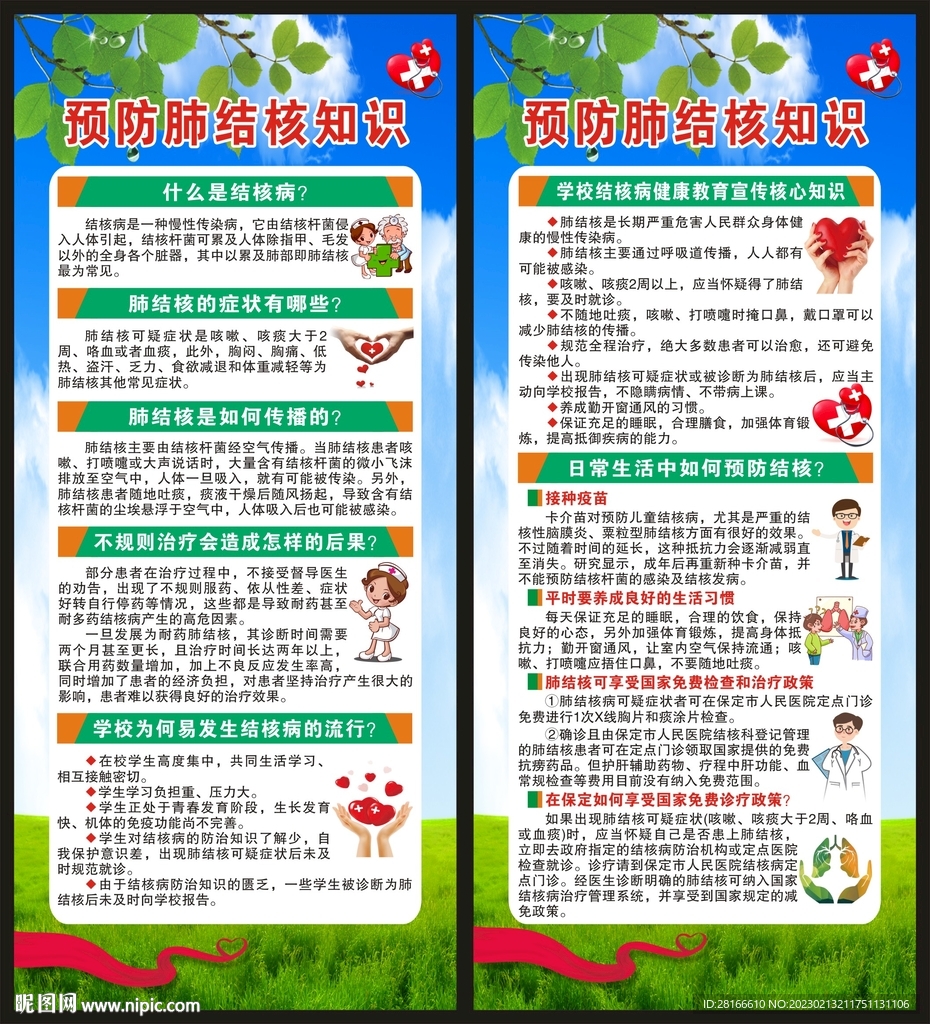预防结核病知识 展架
