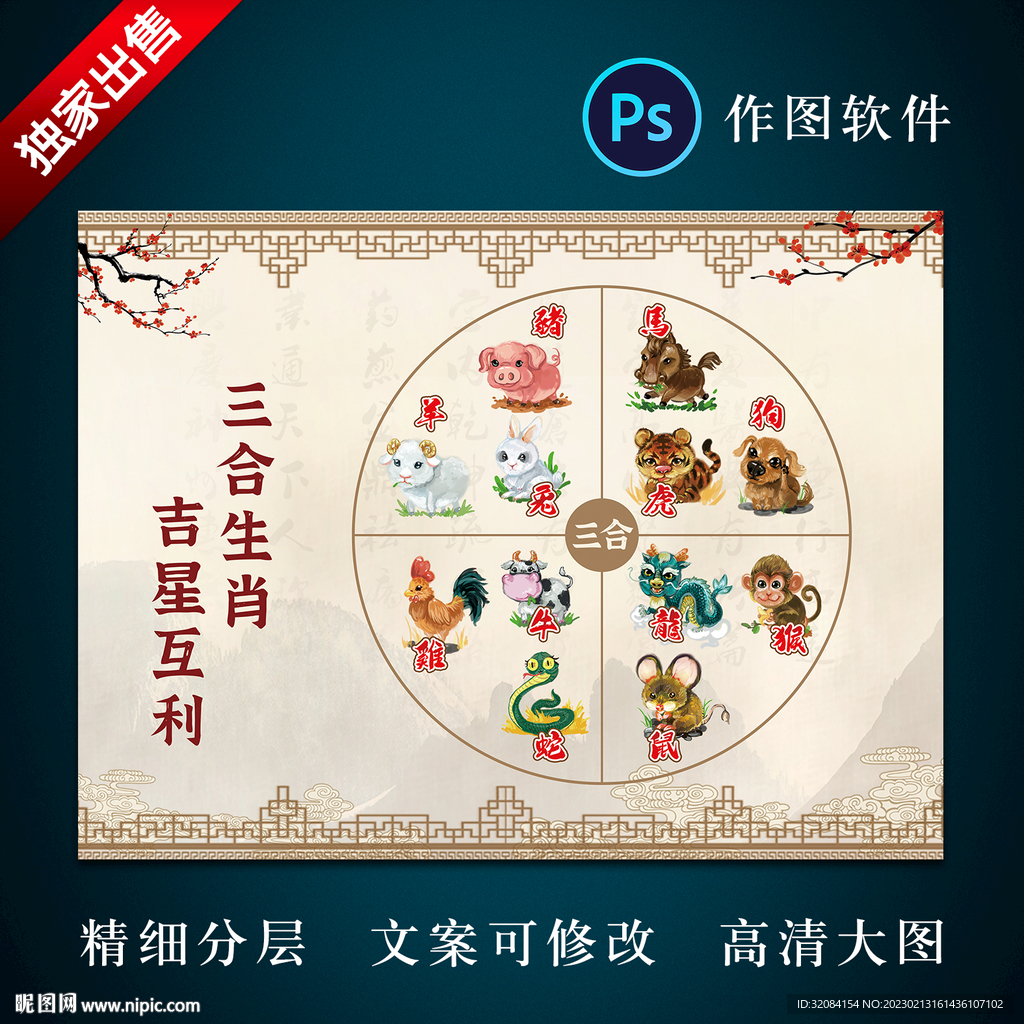 三合生肖吉星互利十二生肖