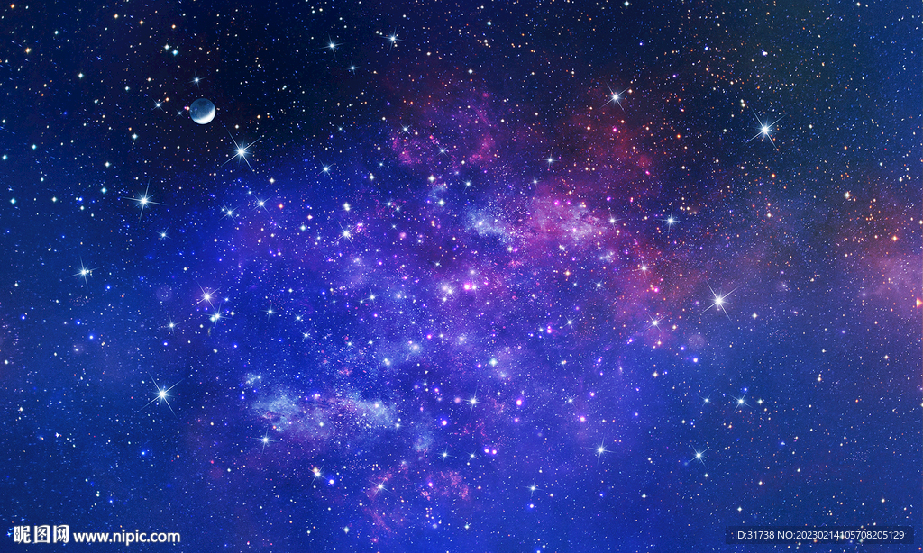 蓝色星空天花软膜