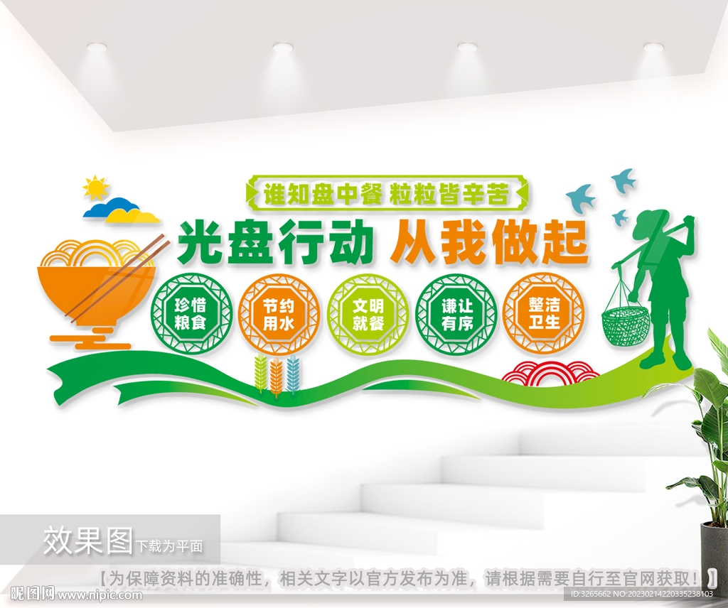 文明用餐从我做起食堂标语文化墙