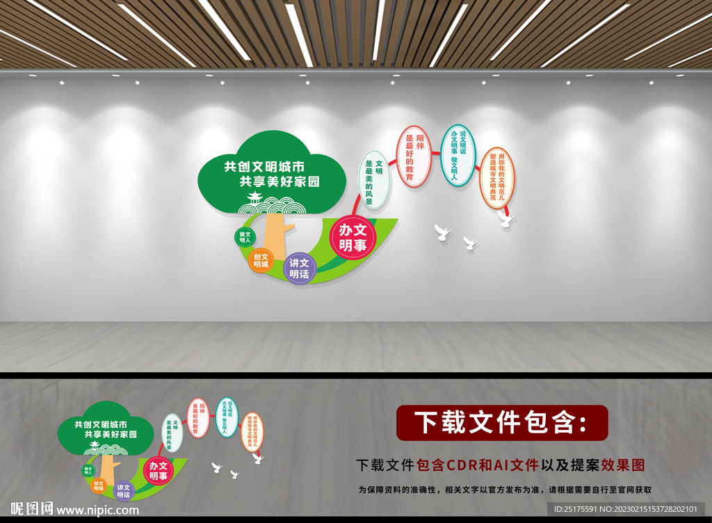 创建文明城市文化墙