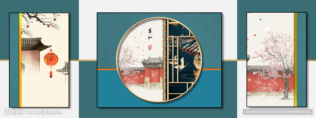 梅花装饰画图片