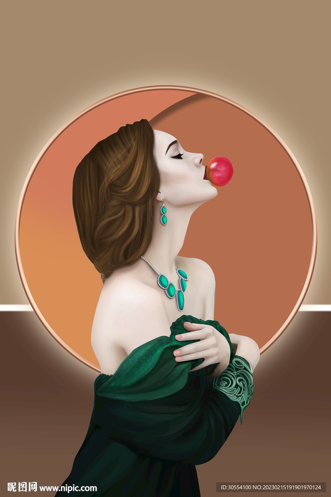 人物美女装饰画图片