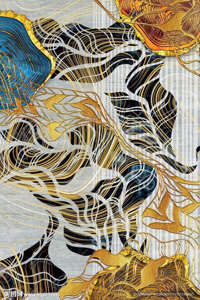 抽象艺术玄关装饰画