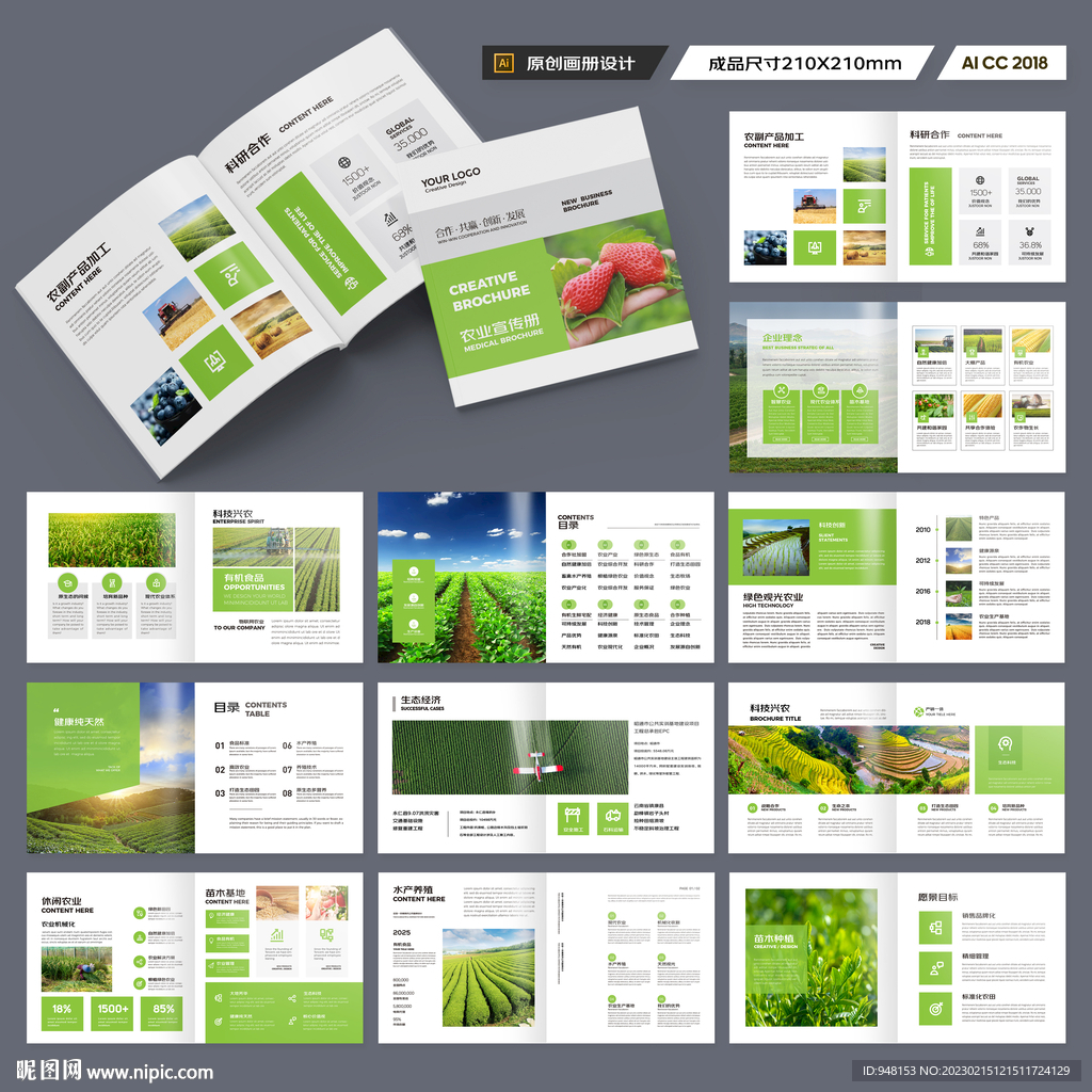 方形农业合作社画册