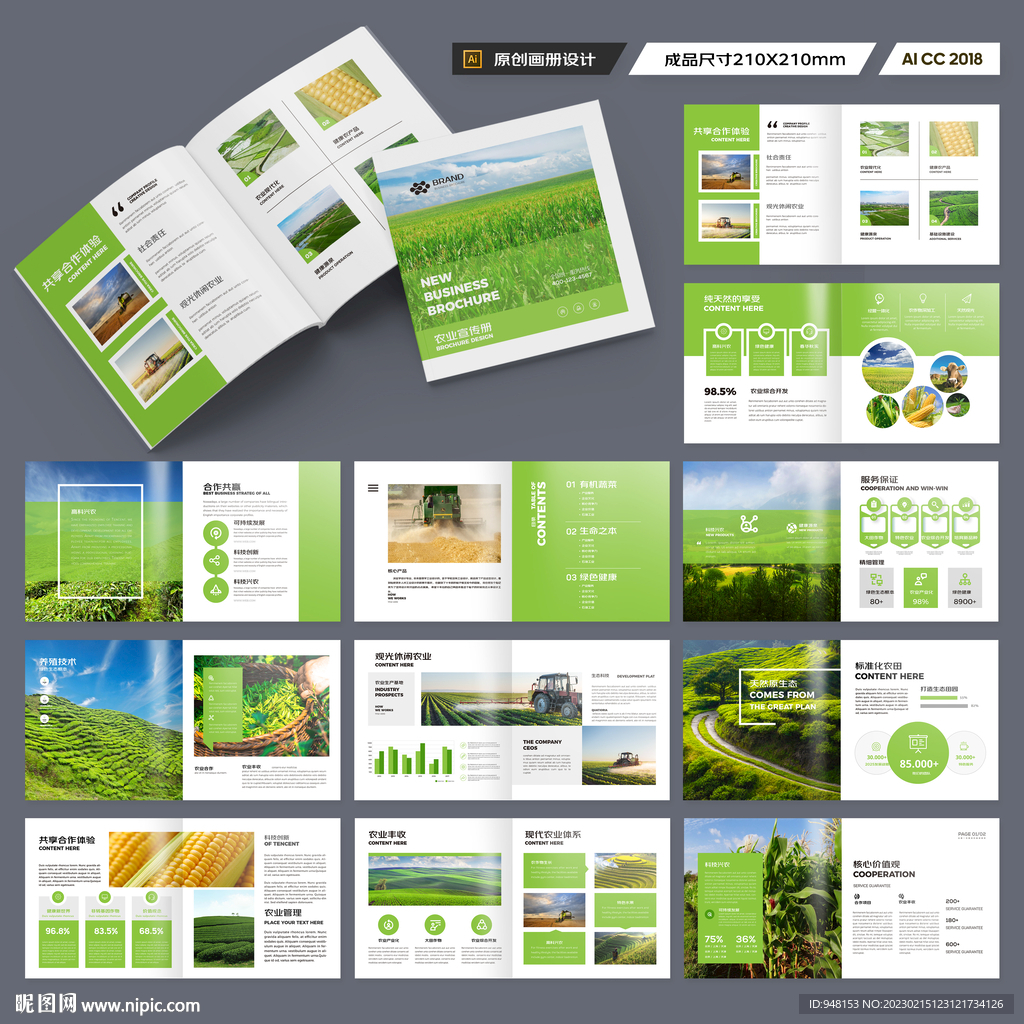 方形农业画册
