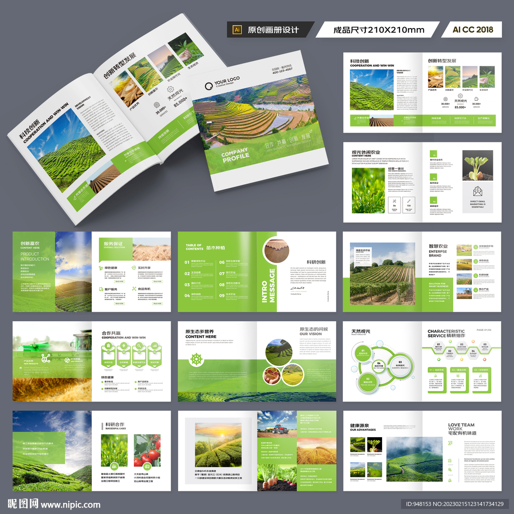 方形农产品画册