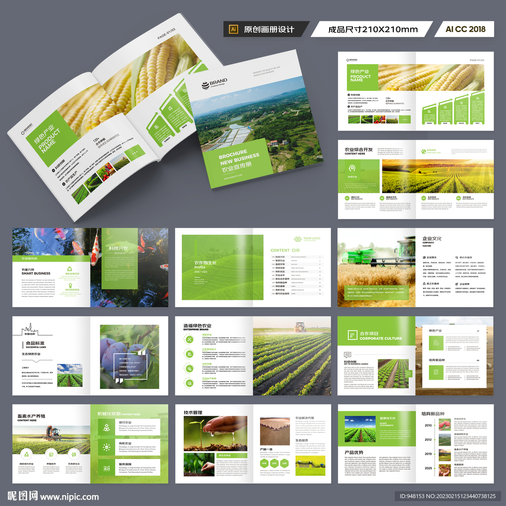 方形农业宣传册