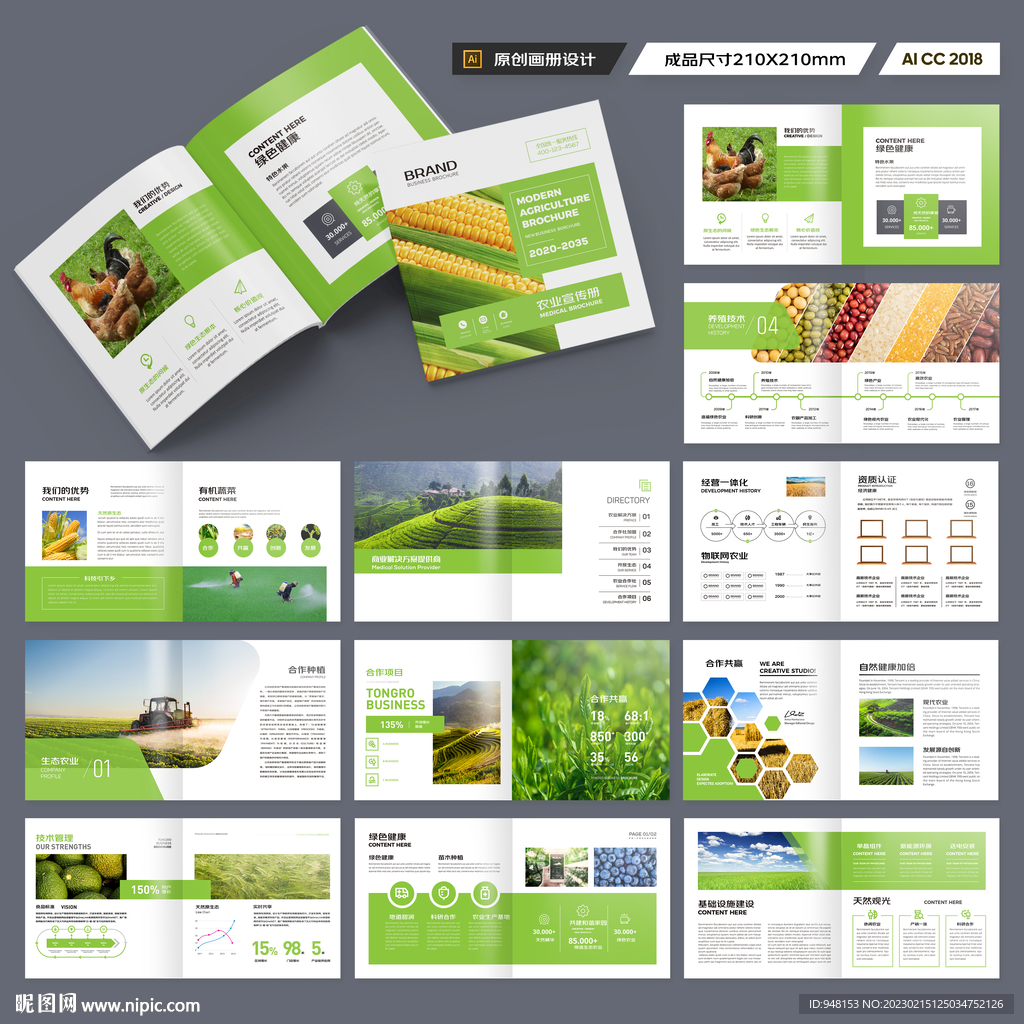 方形农产品画册
