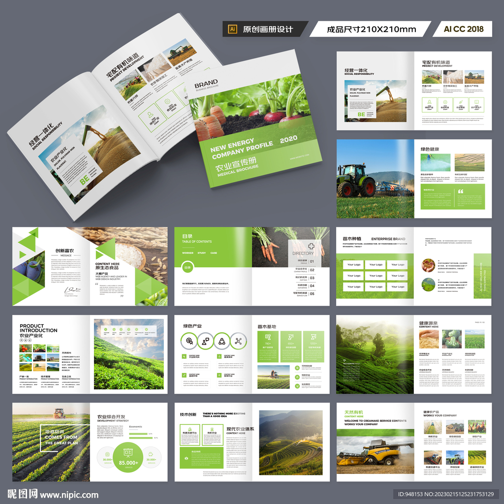 方形农产品画册