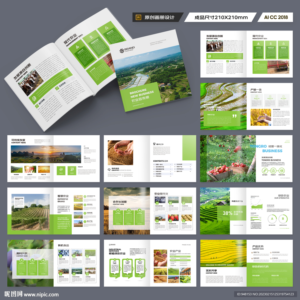 方形农业合作社画册