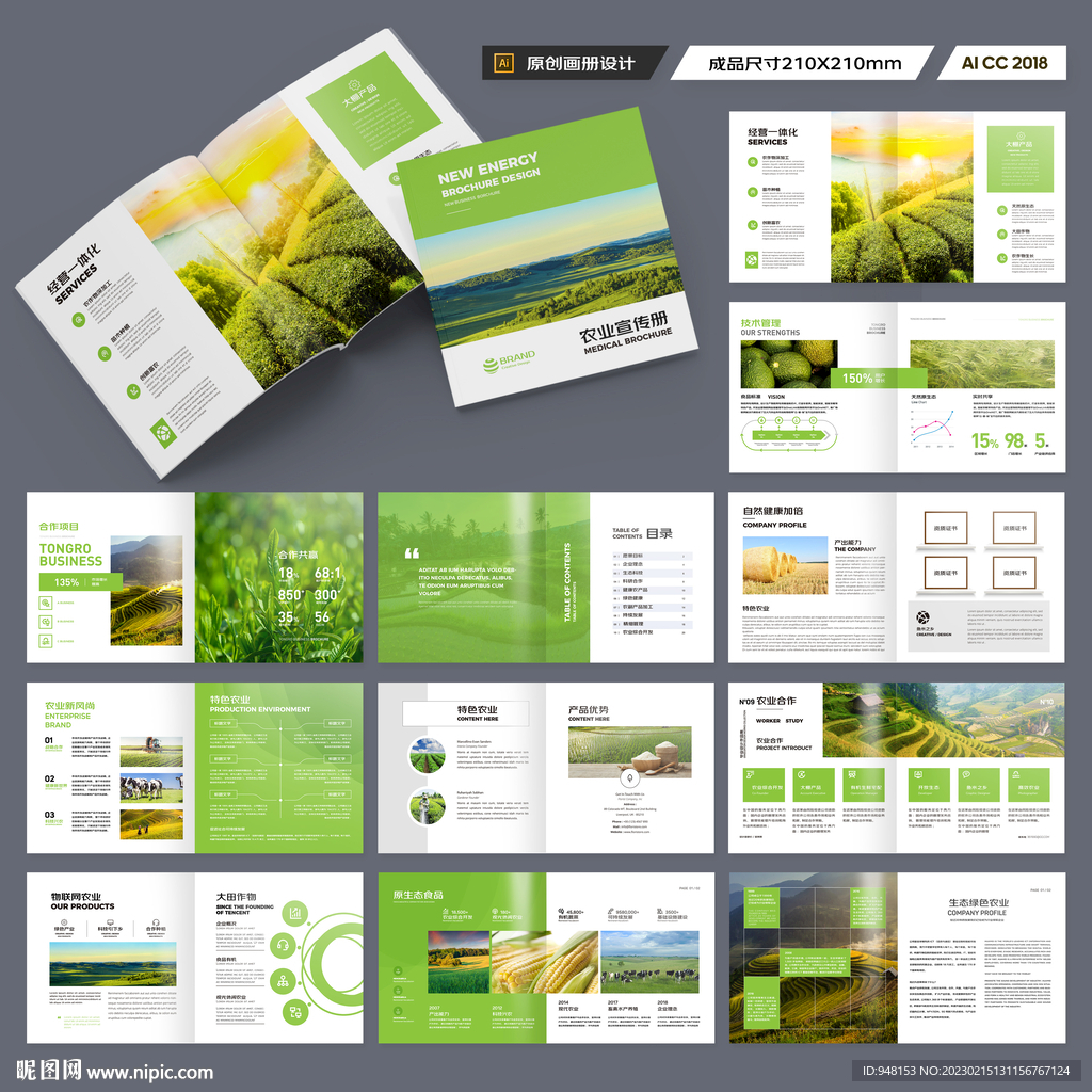 方形农业画册