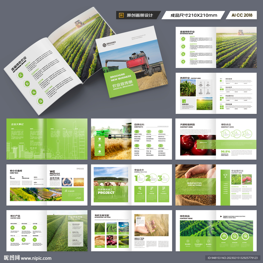 方形农产品画册