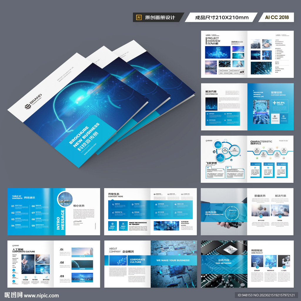 方形大数据画册