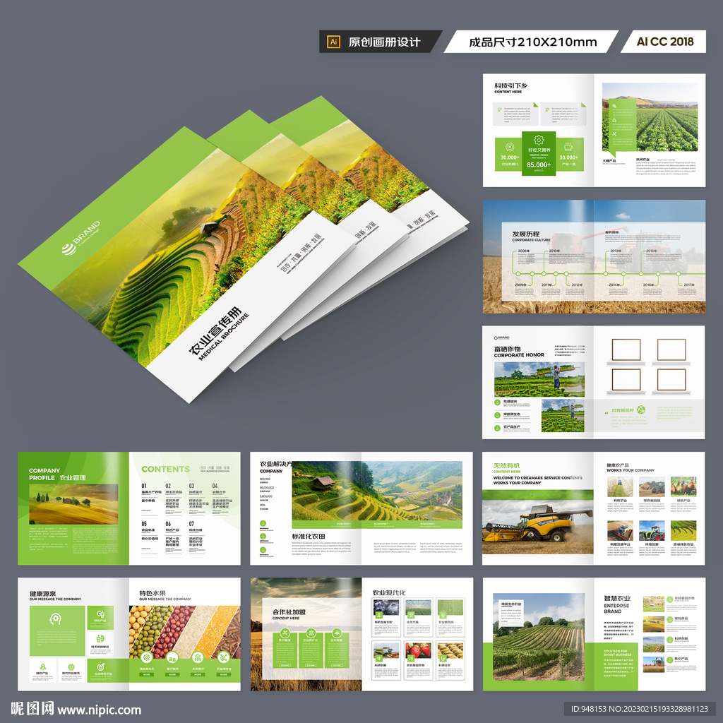 方形农产品画册