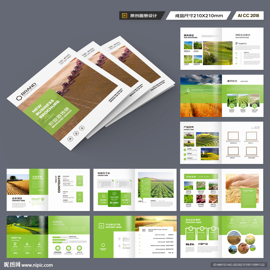 方形农产品画册