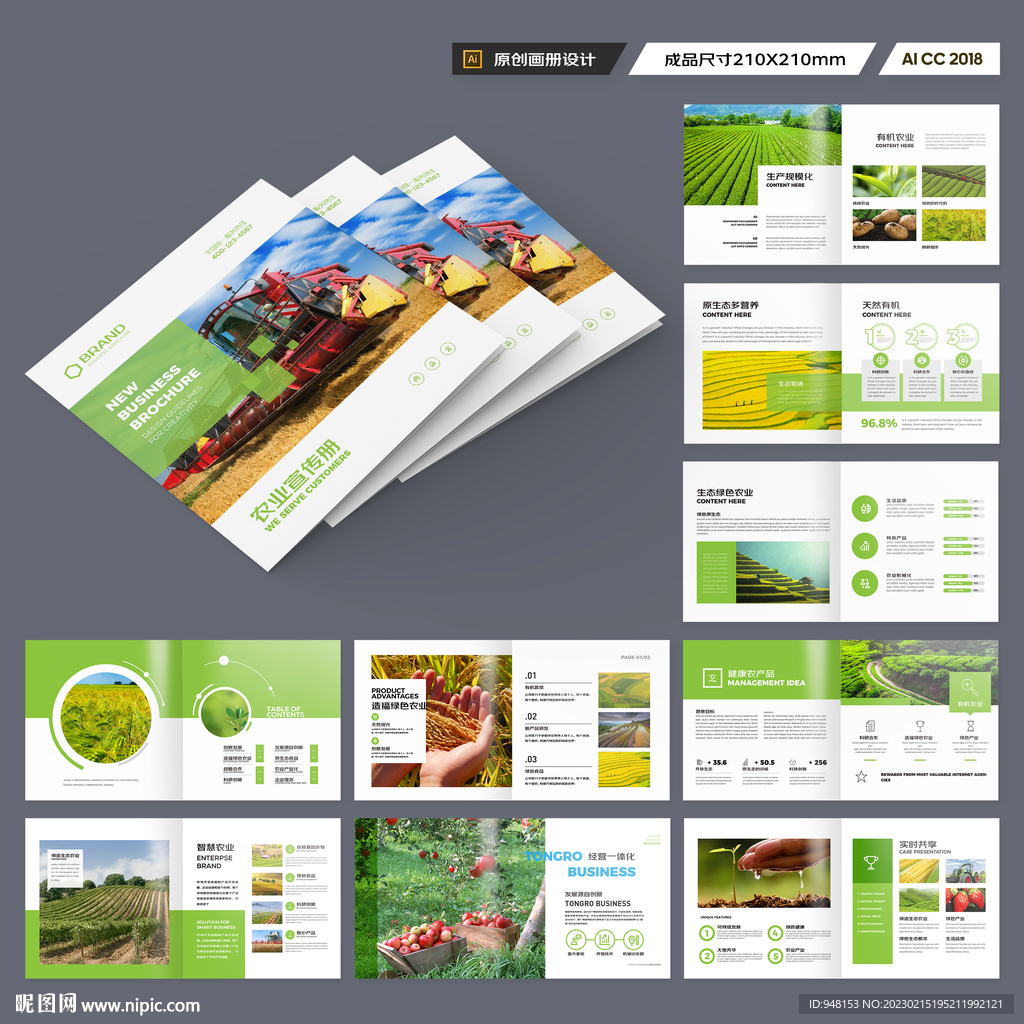 方形农业宣传册