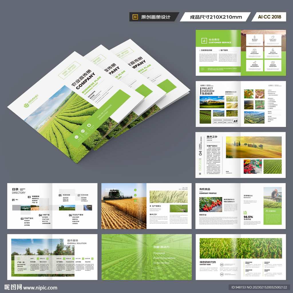 方形农业宣传册